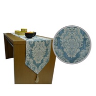 Hermosa Table Runner Flower Blue Soft 210x32cm