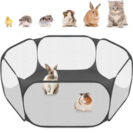 Portable All Pet Cage Transparent Cat And Dog Cage Tent Pet Playpen Open Folding Yard Fence For Dog Hamster Rait Guinea Pig