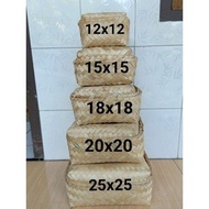 Bamboo Basket 12X12 15X15 18X18 20X20 22X22 25X25 20X30 Hampers Basket Blessing Basket Ceting Basket