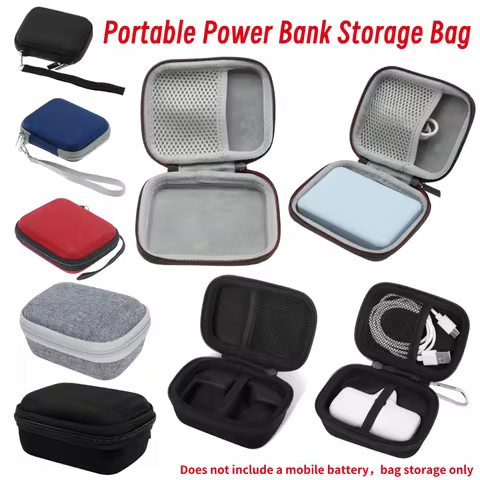 Travel Protective Carrying Storage Bag for Baseus 5000mAh Wireless Magnetic Power Bank / for IWALK M