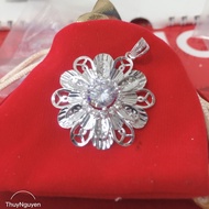 Large flower pendant with a diameter of more than 4cm in standard silver