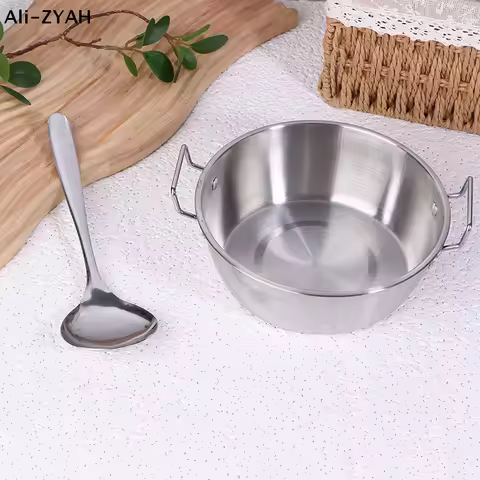 Stainless Steel Seafood Rice Pot Home Cooking Paella Pan Picnic Snack Plates Cookware Saucepan Dry P