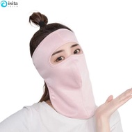 ISITA Summer Sunscreen Mask Driving Face Mask Hiking Face Mask Face Gini Mask Sunscreen Veil Outdoor Face Shield Solid Color UV Protection Face Scarves Men Fishing Face Mask