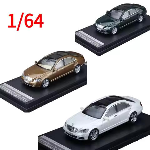 MH 1:64 Mercedes-Benz S600L W221 Diecast Model Car Benz Play Vehicles Collectible Model Cars Toys fo