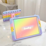 Relive Stress Pop Fidget Toys Push It Bubble Rainbow Silicone Tablet Case Samsung Galaxy Tab S6 Lite