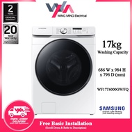 Samsung 17KG BESPOKE AI Front Load Washer Washing Machine Inverter (WF17T6000GW) Mesin Basuh Auto/洗衣机 WF17T6000GW/FQ