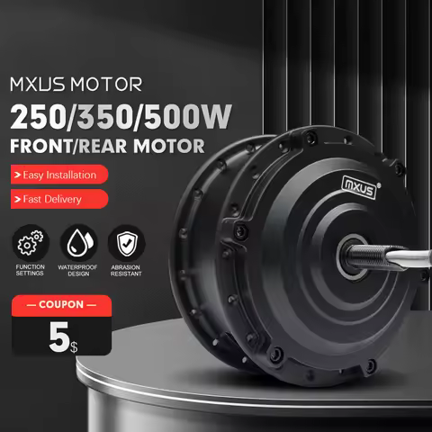 MXUS Brand XF07 XF08 XF15F XF15R 36V 48V 250/350/500W High Speed Brushless Hub Motor for Electric Bi