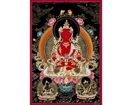 手繪傳統無量壽佛唐卡藝術