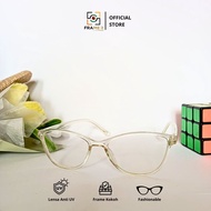 [FI] High Minus Glasses 0-12 Thinned Lenses Index 1.67 CLEAR WHITE Strong Sturdy Flexible Frame Anti