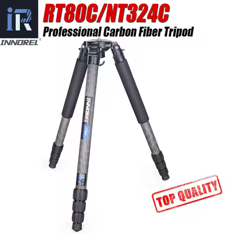 RT80C/NT324C Professional Carbon Fiber Tripod for DSLR Camera Video Camcorder Birdwatching Heavy Dut
