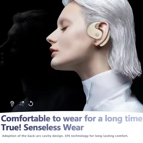 Wireless BT AI Real-time Language Translation Earphones 144 Languages Ear Hanging Headphone Translat