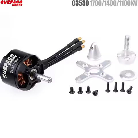 SURPASS HOBBY 2808 C3530 1100KV 1700KV 1400KV Brushless Motor for RC Airplane Fixed-wing Glider Airc