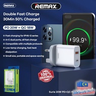 Original Remax Jane Series UK Version PD 20W Quick Charging Plug QC3.0 Charger Set For iPhone USB + 