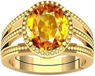 Certified Unheated Untreatet 13.25 Ratti A+ Quality Natural Yellow Sapphire Pukhraj Gemstone Gold Pl