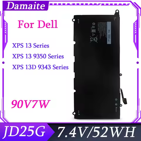 JD25G 90V7W JHXPY Laptop Battery For Dell XPS 13 9343 XPS13 9350 13D-9343 13-9350 13D-9343 P54G 0N7T