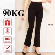 Quần ống Loe cotton Ngọc Trinh Lưng cao chất dày đẹp kiểu dáng hợp thời trang dài quần 102cm