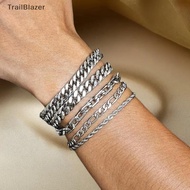 【TBSG】 Stainless Steel/Gold/ck Cuban Link Bracelet for Men & Women, 7-9 Inch Hot