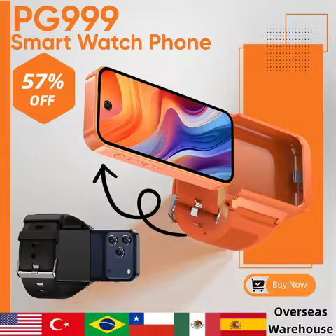 PG999 Smartwatch Phone Touch Screen 4G Wi-Fi GPS Dual SIM Dual StandbGlobal Connect Octa-Core Powerh