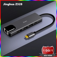 Hub Usb Type-c ra HDMi Ethernet USB và PD 60w cho Macbook Dell XPS Asus Surface - Jinghua Z328 - Cáp