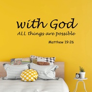 Letters Bible Verse Wall Art Stickers Decal Home Decor