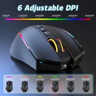 E-YOOSO X-11 無線雙模式遊戲滑鼠 RGB 背光 9 個可編程按鈕連巨集錄製側按鈕 rttckp E-YOOSO X-11 Wireless Dual Mode Gaming Mouse R