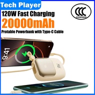 【CCC Certified】120W Powerbank Fast Charging Powerbank 20000mAh 3C Fast Charging Portable Type-C Char