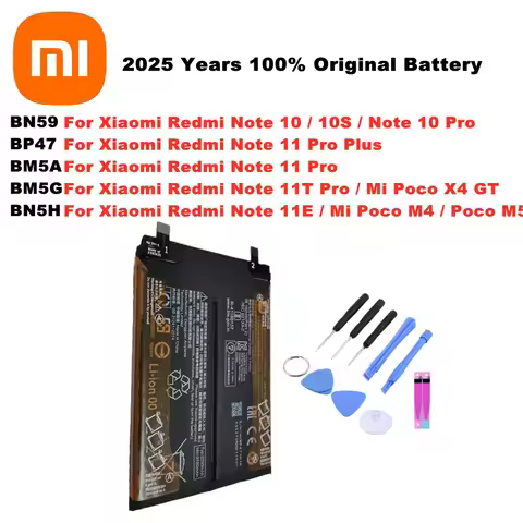 BN59 BP47 BM5A BM5G BN5H Original Battery For Xiaomi Redmi Note 10 10Pro 10S 11 Pro Plus 11E 11T Mi 