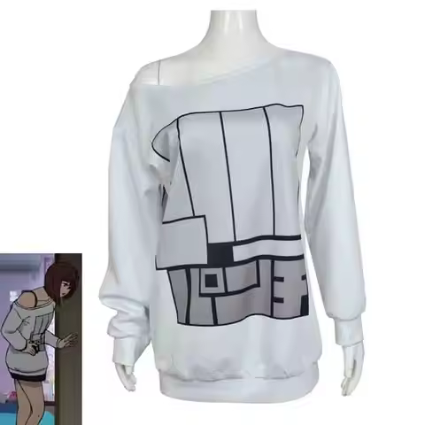 Women Anime Cosplay Costume for Dandadan Momo Ayase Adult Loose Casual Hoodie Carnival Roleplay Acce