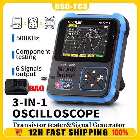 FNIRSI DSO-TC3 3-In-1 Osciloscop Digital Tester De Tranzistori Tester De Componente Electronice Mult