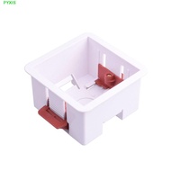 PYXIS Gypsum Board Lining Box, Junction Box White Wall Socket Cassette, Thicken Embedded Install 86 