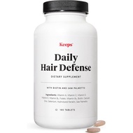 Keeps Daily Hair Supplement, 180 Tablets - Saw Palmetto Promotes Healthy Hair - Biotin, Vitamins A, 