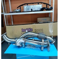 invidia downpipe & front pipe for Honda Civic FK8R Type-R.