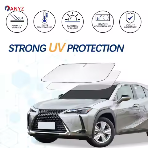 Windshield Sun Shade For Lexus UX 250H UX F Sport UX200 300 Sunshade Sun Visor Protector Foldable Bl