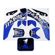 “:{}” Red Blue Yellow Green Racing Motorcycle Kohis Sticker Sticker For CRF 50Cc Pit Dirt Bike Deca