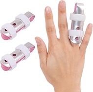 Pink Finger Splint for Broken & Jammed Fingers, Adjustable Medical Finger Splint with Breathable Mes