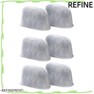 REFINEMENT 6Pcs Charcoal Water Filters, Charcoal Material Water Filtration Coffee|Filters, Premium Q