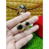 Suasa Gold Gemstone Couple Ring 375/18k