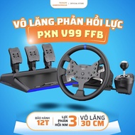 PXN V99 FFB Driving Steering Wheel 2.3nm Force Feedback Feedback, 900 Degree Rotation, 7-speed H Shi