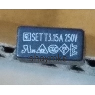 Square Plastic Fuse 1A 2A 3.15A 4A 5A 6.3A 250V Fuses Slow Blow Tube