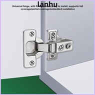 LANHU 2pcs Hydraulic Damping Hinge, Self-Closing 1/2 Inch Overlay Soft Close Hinge, Soft Close Adjus