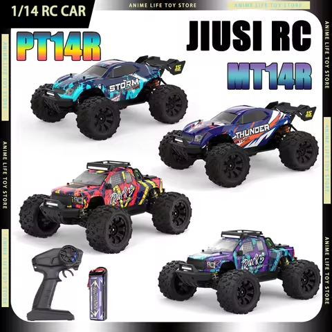 JIUSI 1/14 RC Car PT14R-MT14R Pickup Truck High-Speed 4WD Brushless Metal Frame Off-Road Racing Mons