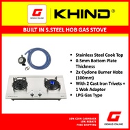 KHIND/MECK Built-In Stainless Steel / Glass Hob Gas Stove HB802S2 HB802G2 MBHG202