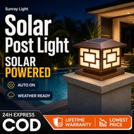 Sunray Mall Lampu pagar solar New Design Modern Gate Light Pillar Lamp