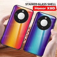 For Honor X9D 5G 2025 Phone Case Carbon Fibre Tempered Glass Casing HonorX9D Shockproof Shock Fall P