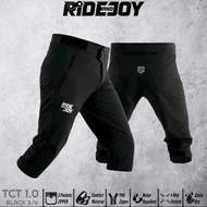 TCT1.0 BLACK - Men's 3/4 Short Cycling Pants NON PADDING MTB RIDE AND JOY Downhill Gravel Enduro