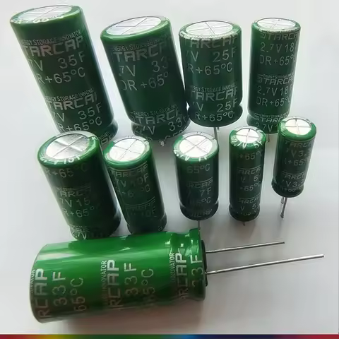 (10PCS)2.7V 1F 3F 3.3F 5F 7F Supercapacitor /Super Faraday capacitor 8x12mm 8X20MM 8X25MM 8X30MM