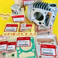 เสื้อสูบ Wave125Wave125RWave125SWave125X+ลูกสูบแหวน+วาล์วไอดีวาล์วไอเสีย+ซีลวาล์ว+ปะเก็นเสื้อ+ประเก็