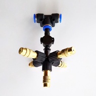 [BUY 10 GET 1 FREE] 8mm T-mounted copper head 5-way mist nozzle with anti-leakage valve