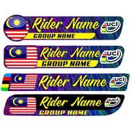 Custom Printing Sticker Stiker Nametag Nama Vintage for Bike Frames Motor Helmet Cycling Limited Edi