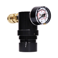 T-Type Mini CO2 Regulator G1/2-14 Thread Regulator Output Pressure 230 Psi with Coupler Gauge